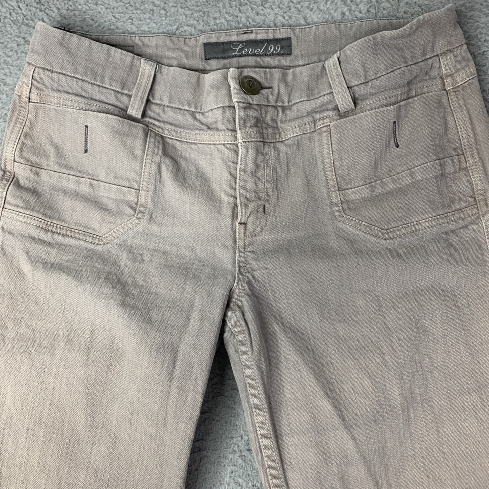 Anthropologie Level 99 Jeans Womens 30 Flare Leg Mid Rise Front Pocket Jeans - Picture 8 of 12